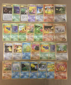 Vintage Japanese Pokemon Cards Lot of 28 Old Back Cards - Image 1