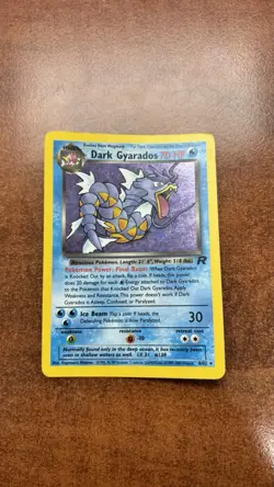 Pokemon TCG Dark Gyarados Holo Card 8/82 WOTC Team Rocket - Good Condition - Image 1