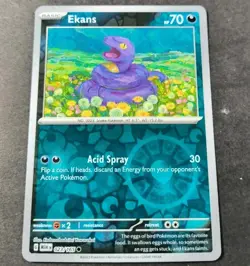 Pokemon 151 Ekans Reverse Holo Common Card 023/165 NM - Image 1