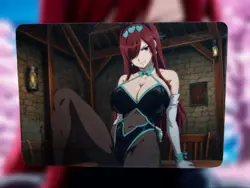 Erza Scarlet Fairy Tail Anime Waifu Sexy Goddess Doujin Lewd Hentai Card - Image 1