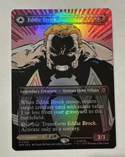 Eddie Brock (0233) (Borderless) [Marvel Spider-Man MTG] Foil Near Mint - Image 1