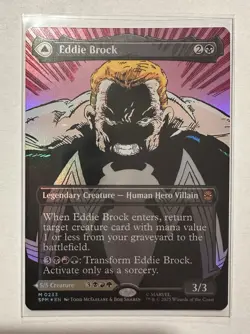 Eddie Brock (0233) (Borderless) [Marvel Spider-Man MTG] Foil Near Mint - Image 3