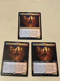 3 x mtg Yusri Fortune's Flame, 2 are borderless, Modern Horizons 2 - Image 1