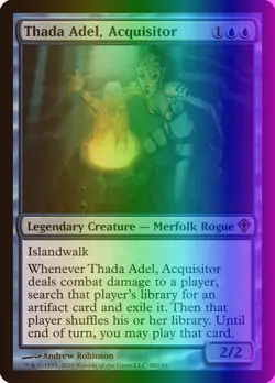 MTG Magic the Gathering Thada Adel, Acquisitor (40/151) Worldwake LP FOIL - Image 1