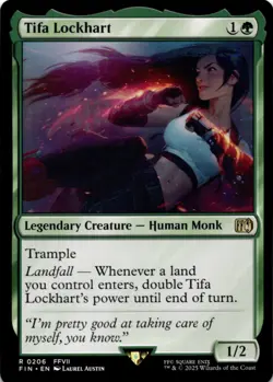 MTG Tifa Lockhart Normal NM FINAL FANTASY Magic 206 - Image 1
