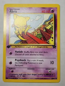 Abra Pokemon Team Rocket 1st Edition Regular Common PKMN NM/M - Image 1