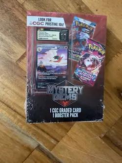 mystery gems pokemon Sealed Box 1 Graded Card & 1 Booster Pack Included - Image 3