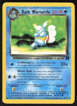 Pokemon TCG Team Rocket #46/82 Dark Wartortle LP - Image 1