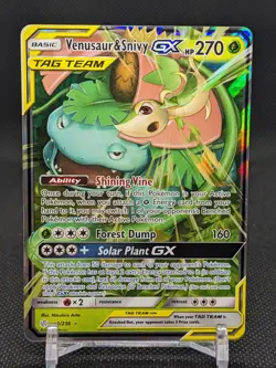 Pokemon TCG Venusaur & Snivy GX 1/236 Tag Team Cosmic Eclipse - Image 1