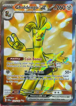 Gholdengo ex Full Art Ultra Rare - 231/182 - Paradox Rift Pokemon 2023 - Image 1