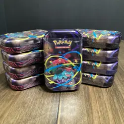 Pokemon Mega Evolutions Mini Tin Display Sealed 8 Tins - Image 1