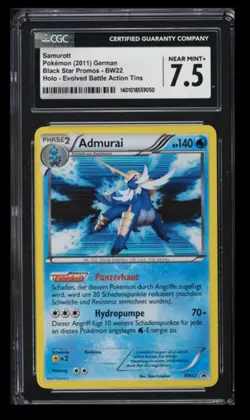 2011 Black Star Promos Evolved Battle Action Tins Samurott CGC 7.5 English #BW22 - Image 1