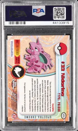 2000 TOPPS CHROME POKEMON T.V. SPECTRA #33 NIDORINO PSA 10 - Image 2