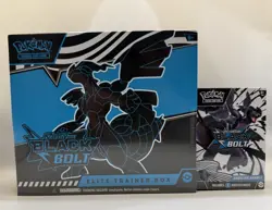 Pokemon TCG Black Bolt Elite Trainer Box ETB Sealed & Booster Bundle - 15 Packs - Image 1