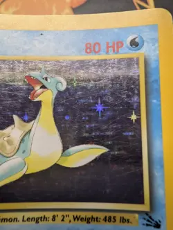 Pokemon TCG Lapras Holo Rare 1st Edition Fossil WOTC 10/62 MP - Image 5