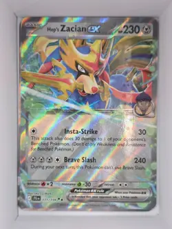 Pokemon TCG Hop's Zacian ex 111/159 Sv09: Journey Together Holo Near Mint - Image 1