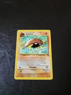 Pokemon Fossil Set 1st Edition Regular Finish Kabuto 50/62 LP-NM OC449 - Image 1