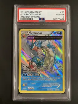 2015 Pokemon Gyardos Holo Ancient Origins #21 NM-Mint PSA 8 Low Pop Rare - Image 1