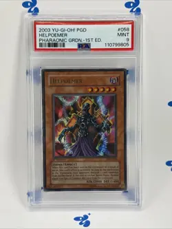 2003 YU-GI-OH! PGD-PHARAONIC GUARDIAN 1ST ED #058 HELPOEMER PSA 9 - Image 2