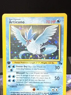 Pokemon Card Articuno 2/62 Holo Rare Fossil Set WOTC 1st Edition Light Play - Image 2