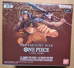 One Piece Card Game TCG OP-02 Paramount War 1st Ed. Booster Box English Sealed - Image 1