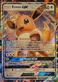 Pokemon Eevee GX TCG Sun Moon SM174 Holo Promo Card Jumbo - Image 1