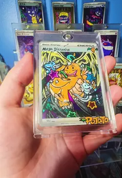 Pokemon Card Mega Dragonite ex SAR 246/193 M2a MEGA Dream ex Hand draw DIY🌀✨✨ - Image 2