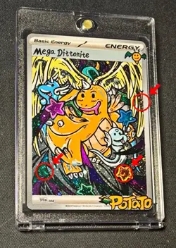 Pokemon Card Mega Dragonite ex SAR 246/193 M2a MEGA Dream ex Hand draw DIY🌀✨✨ - Image 3