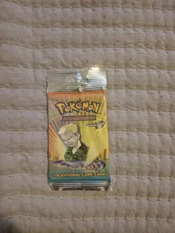 Pokemon Cards Wizards of the Coast Vintage TCG Booster Pack Gym Heroes Lt. Surge - Image 1
