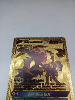 Umbreon & Darkrai GX Tag Team Black Star Promo Gold Metal Fan Art Card - Image 3