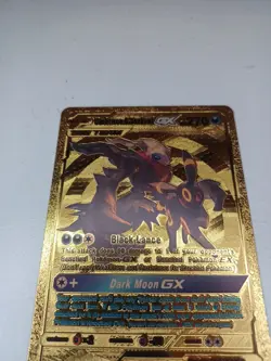 Umbreon & Darkrai GX Tag Team Black Star Promo Gold Metal Fan Art Card - Image 4