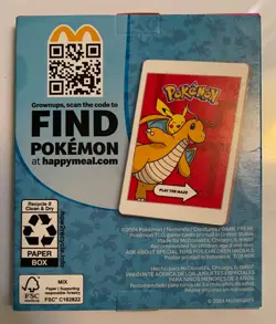 Pokemon Card Mcdonalds Booster Pack 2024 #7 Eevee Sticker Activity UNOPENED - Image 2