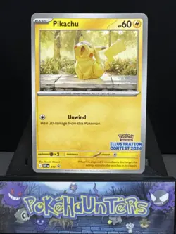 Pokemon Card Pikachu 214 Black Star Promo Illustration Contest 2024 Near Mint - Image 1