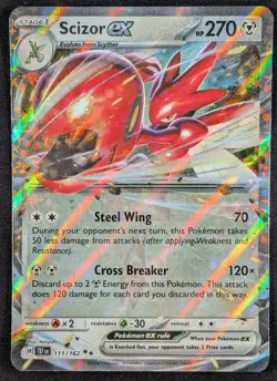 Scizor EX 2024 Temporal Forces Double Rare Holo Pokemon Card 111/162 (NM) - Image 1