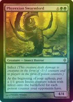 PHYREXIAN SWARMLORD (FOIL) (NPH) New Phyrexia - MTG - LP - Image 1