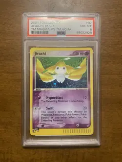 Jirachi 97/95 EX Team Magma vs Team Aqua Secret Rare PSA 8 English Pokemon 2004 - Image 1