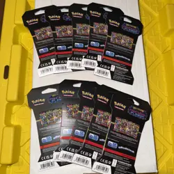 Lot Of 10 Pokemon Tcg Phantasmal Flames Sleeved Booster W/ Pack Art Set Included - Image 2