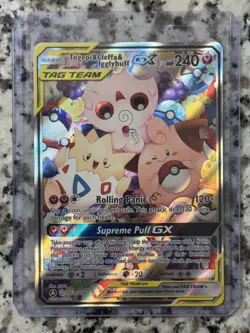 Pokemon Cosmic Eclipse Togepi Cleffa Igglybuff GX 143a/236 Tag Team Full Alt Art - Image 1