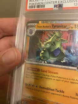 TEAM ROCKET'S TYRANITAR 2025 POKEMON DESTINED RIVALS POKEMON CENTER #096 PSA 10 - Image 3