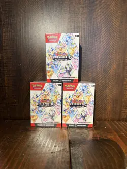 Pokemon TCG Scarlet & Violet Prismatic Evolutions Booster Bundle Sealed LOT OF 3 - Image 1