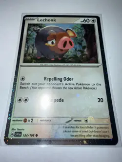 Pokemon Scarlet & Violet 154/198 Lechonk Cosmos Holo Exclusive - Image 1
