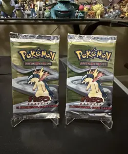 2000 Pokemon 1st Edition Neo Genesis Sealed Light Packs - Image 1