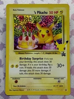 Pokemon 2021 Birthday Pikachu Holo (CEL WP 24) Celebrations Promo NM - Englisch - Image 1