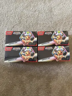 Pokemon TCG Scarlet And Violet Prismatic Evolutions Surprise Box Lot Of 4 - Image 1