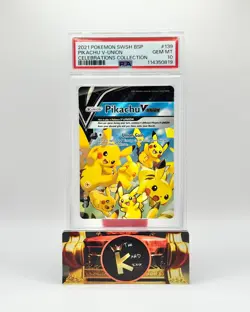 2021 Pokemon Sword & Shield Pikachu V-Union Celebrations Collection PSA 10 - Image 1