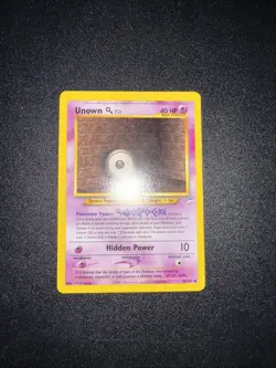 Pokemon TCG Unown [Q] 59/105 Neo Destiny Uncommon NM/LP - Image 1