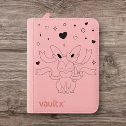 Vault X - 4 Pocket eXo-Tec Zip Binder Folder - Pink Pokemon Sylveon - Image 1