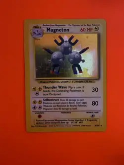 1999 Pokemon TCG WOTC Magneton 9/102 Base Set Holo Rare NM/LP ⚡⚡⚡ - Image 3