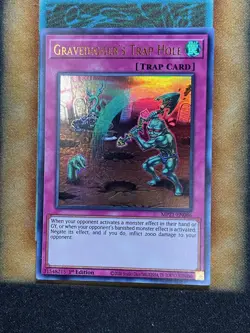 Yugioh Gravedigger’s Trap Hole MP21-EN086 Ultra Rare 1st Ed NM - Image 1