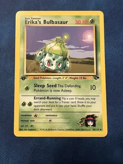 1995 Erika’s Bulbasaur 1st Edition Pokemon Card - Image 1